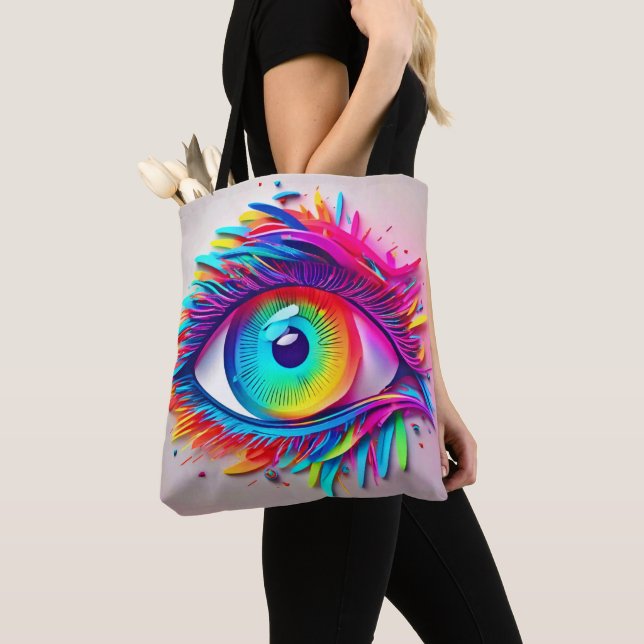 Lebhaftes Neon Eye Abstraktes Kunstwerk (Von Nahem)