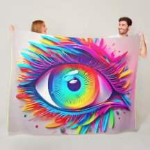 Lebhaftes Neon Eye Abstraktes Kunstwerk
