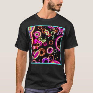 Lebhaftes Neon Glow Muster T-Shirt