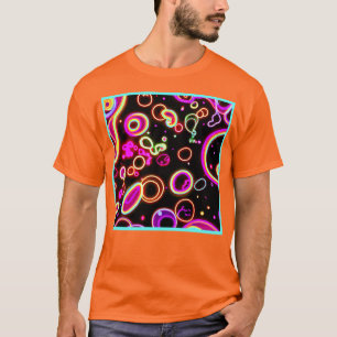 Lebhaftes Neon Glow Muster T-Shirt