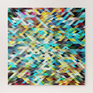 Lebhaftes Neon Mosaik: Abstrakter Hintergrund. Puzzle