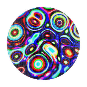 Lebhaftes Neonpulsemuster Schneidebrett