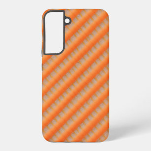 Lebhaftes Orange Diagonal Stripe Texture Handy Fal Samsung Galaxy Hülle