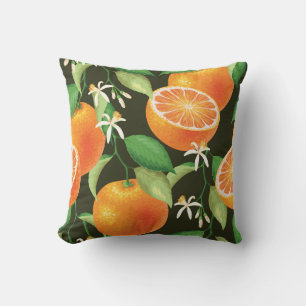 Lebhaftes Orange-Muster ohne Naht Kissen