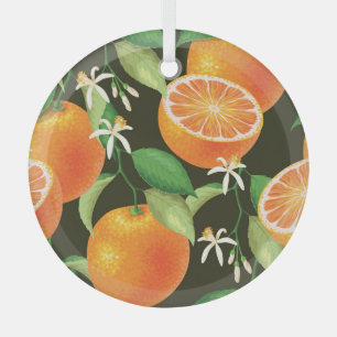 Lebhaftes Orange-Muster ohne Naht Ornament Aus Glas
