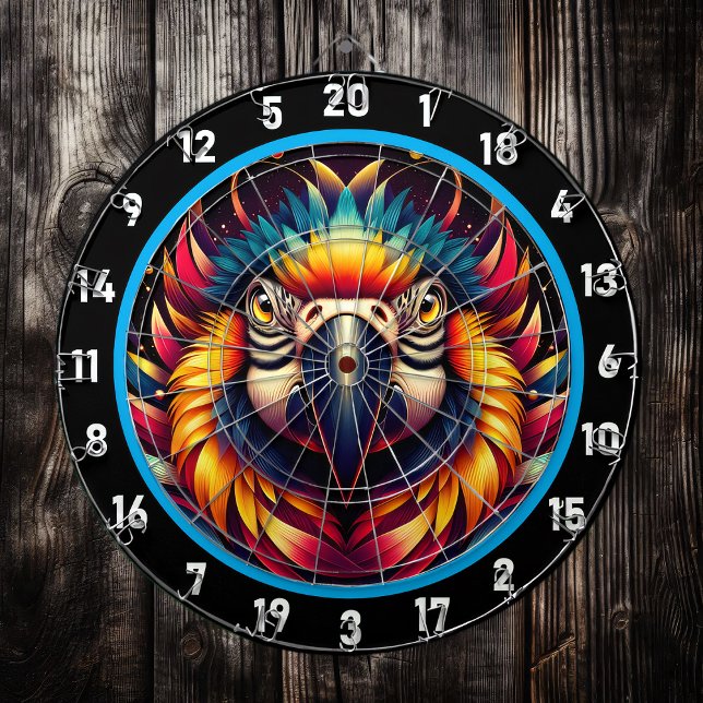 Lebhaftes Parrot-Dartboard für Spaß-Räume Dartscheibe (Von Creator hochgeladen)