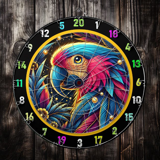 Lebhaftes Parrot Dartboard für Spielzimmer Dartscheibe (Von Creator hochgeladen)