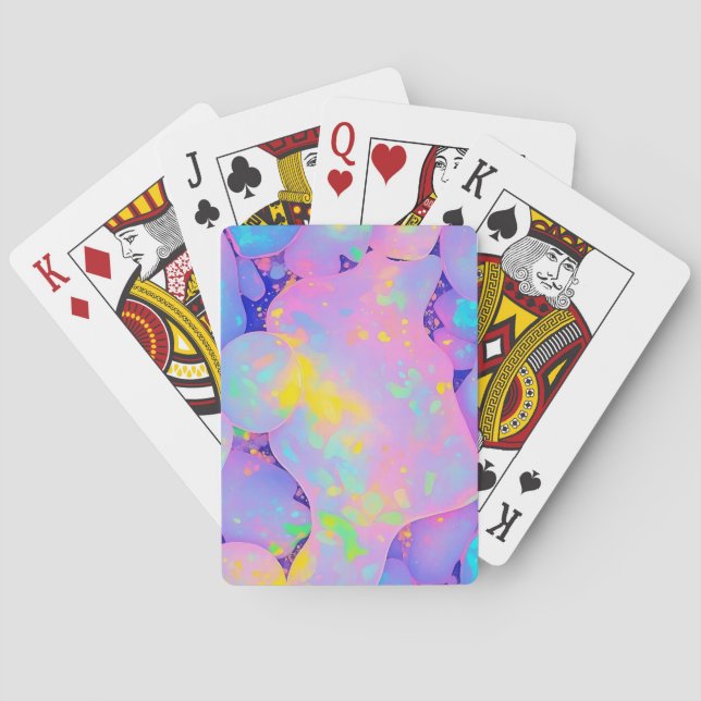Lebhaftes Pastel Abstrakt Spielkarten (Rückseite)