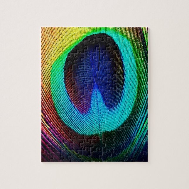 Lebhaftes Peacock Feather Puzzle (Vertikal)