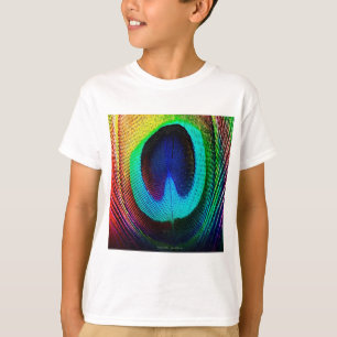 Lebhaftes Peacock Feather T-Shirt