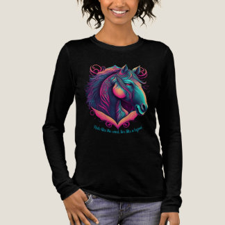 Lebhaftes Pferd - farbenfrohes Pferdedesign für Re Tri-Blend Shirt