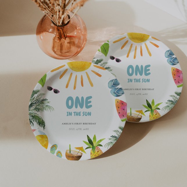 Lebhaftes Pool-Party Pappteller (Von Creator hochgeladen)