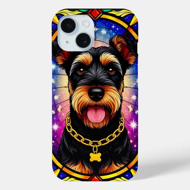 Lebhaftes Portrait aus Glas eines Hundes Case-Mate iPhone Hülle (Rückseite)