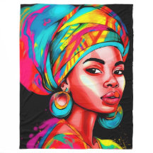 Lebhaftes Portrait mit farbenfroher Kopfbedeckung