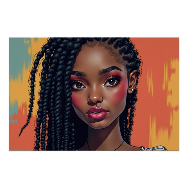 Lebhaftes Portrait Poster (Vorderseite)