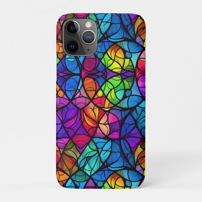Lebhaftes Rainbow-Muster aus Glas Case-Mate iPhone Hülle (Rückseite)