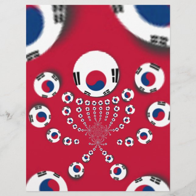 Lebhaftes Red Kaleidoscope Südkorea Design (Vorderseite)
