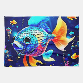 Lebhaftes Reef Fish Design Geschirrtuch
