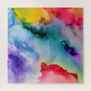Lebhaftes Regenbogenfarbmuster Puzzle