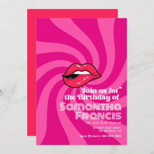 Lebhaftes Retro Birthday Celebration Theme Einladung