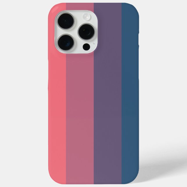 Lebhaftes rosa bis blaue glänzende Streifendesign Case-Mate iPhone Hülle (Rückseite)
