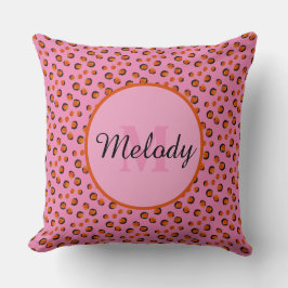Lebhaftes rosa Geparden Kissen