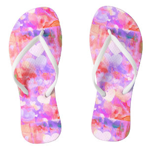 Lebhaftes, rosa, hartes Paar von Flip Flops