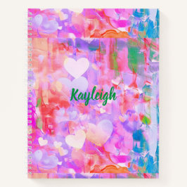 Lebhaftes rosafarbenes SpiralNotebook Notizbuch