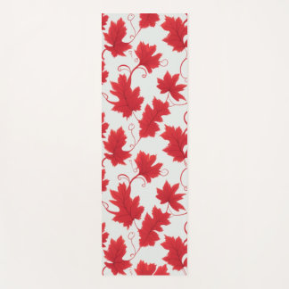 Lebhaftes rotes Ahornleaf-Muster Yogamatte