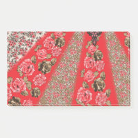 Lebhaftes rotes Gewebe, mit viel Blumen und