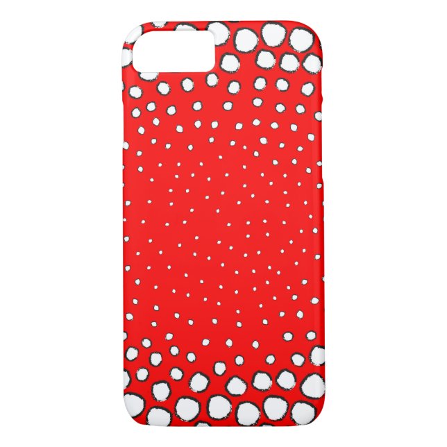 lebhaftes, rotes, inspiriertes Design Case-Mate iPhone Hülle (Rückseite)