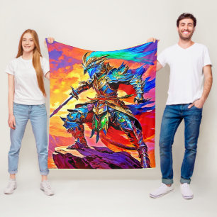 Lebhaftes Rüstungsheld Fleecedecke