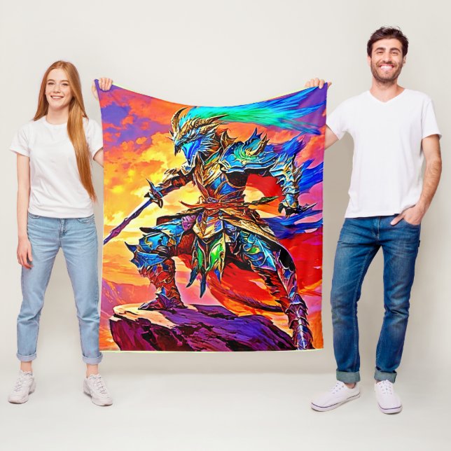 Lebhaftes Rüstungsheld Fleecedecke (Beispiel)