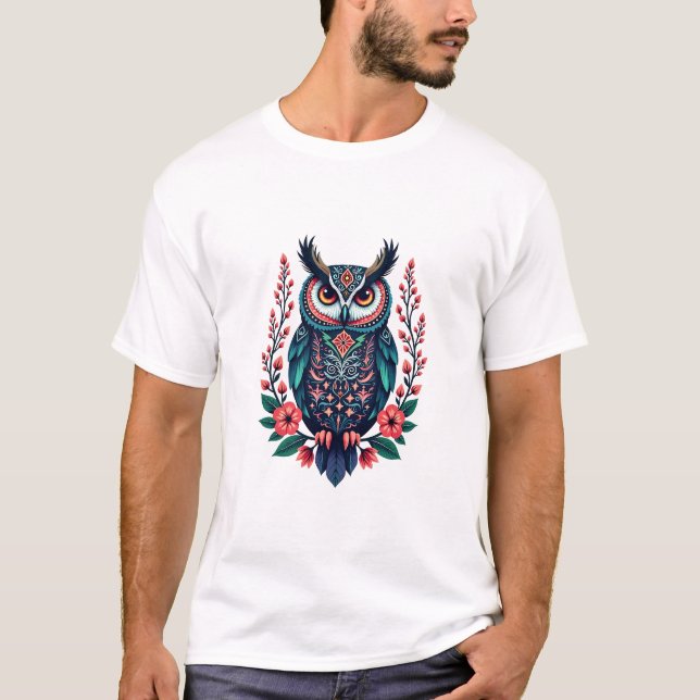 Lebhaftes Schüssel mit Blumendetails T-Shirt (Vorderseite)