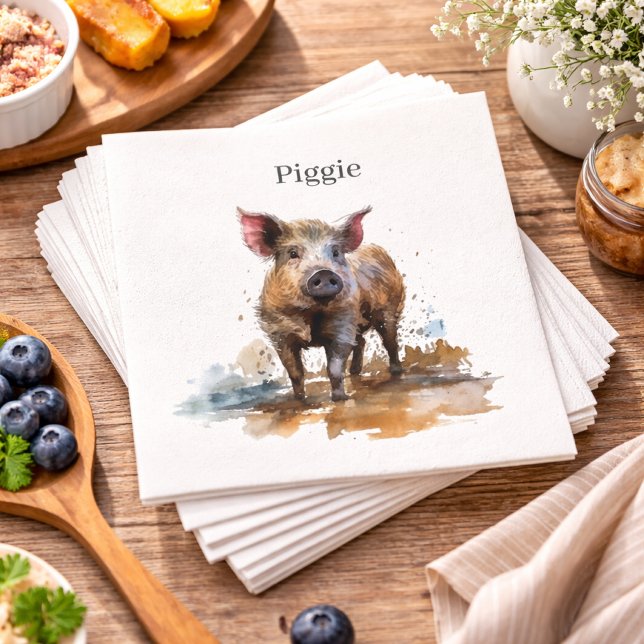 Lebhaftes Schwein, Brauch Serviette (Von Creator hochgeladen)