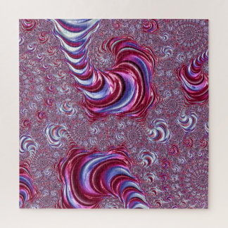 Lebhaftes Shiny Groovy Trippy Spiraling Fraktal Ar Puzzle