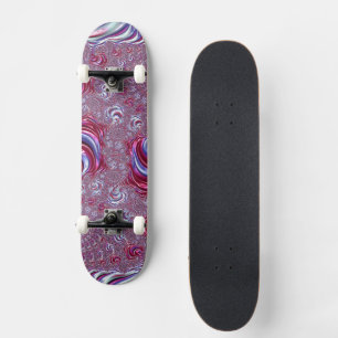 Lebhaftes Shiny Groovy Trippy Spiraling Fraktal Ar Skateboard