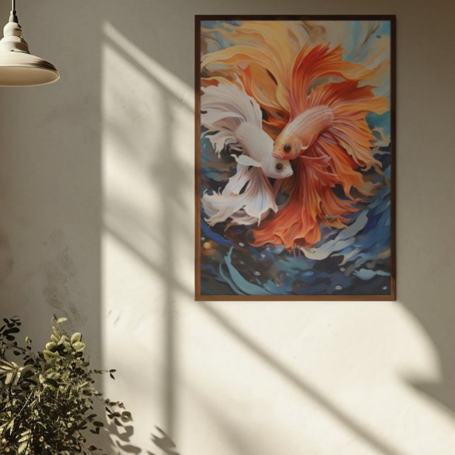 Lebhaftes siamesisches Fischplakat Poster (Von Creator hochgeladen)