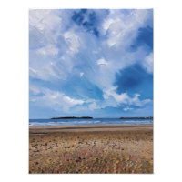 Lebhaftes Skyscape über dem Strand von Serene
