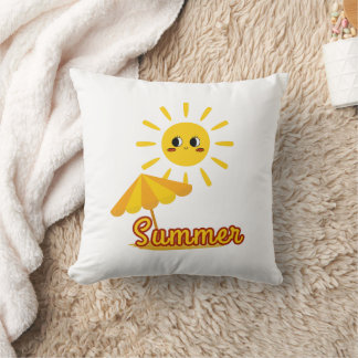 Lebhaftes Sommersonnendesign Kissen