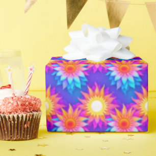 Lebhaftes Sommersonnenmuster Geschenkpapier