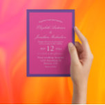 Lebhaftes Sonnenaufgang Minimalistisch Mix & Match Einladung<br><div class="desc">Lebhafte,  farbenfrohe,  minimalistische Hochzeitskollektion mit hellen Rosa- und Orangenfarben. Farben mischen und passen</div>