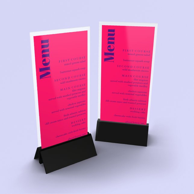 Lebhaftes Sonnenaufgang Minimalistisch Mix & Match Menükarte (Von Creator hochgeladen)