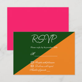 Lebhaftes Sonnenaufgang Minimalistisch Mix & Match RSVP Karte