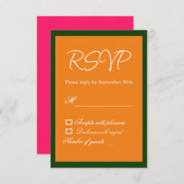 Lebhaftes Sonnenaufgang Minimalistisch Mix & Match RSVP Karte