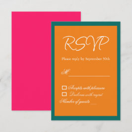 Lebhaftes Sonnenaufgang Minimalistisch Mix & Match RSVP Karte