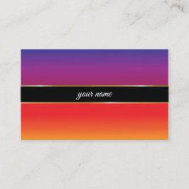 lebhaftes Sonnenuntergang-Thema mit eleganten Gold Visitenkarte