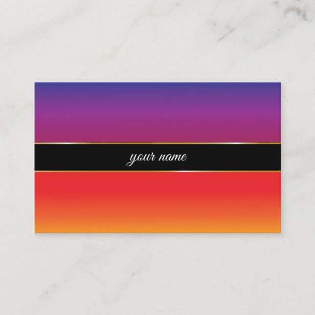 lebhaftes Sonnenuntergang-Thema mit eleganten Gold Visitenkarte (Vorderseite)