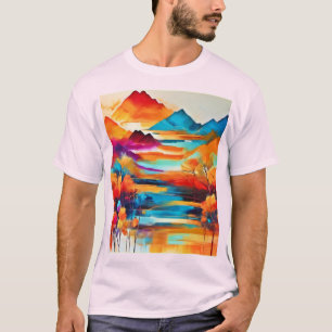 Lebhaftes Sonnenuntergangsbild T-Shirt
