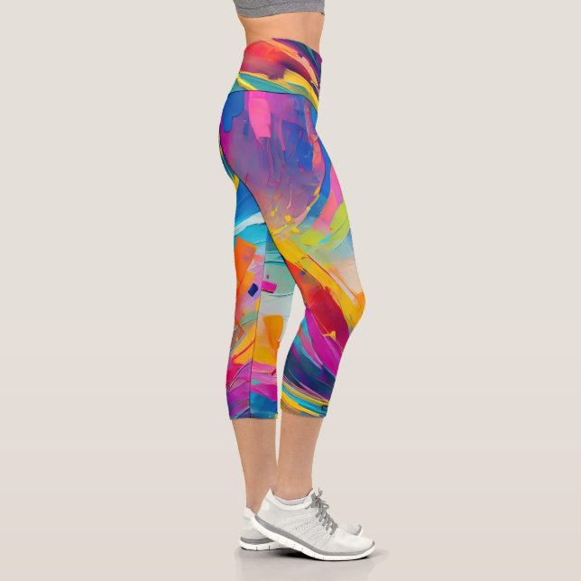 Lebhaftes Spektrum Capri Leggings (Rechts)